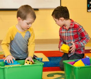 Kids Playing with Blocks