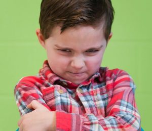 Kid throwing tantrum