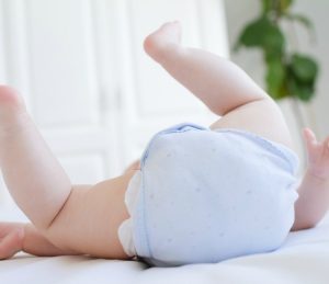Baby on Back with Legs in the Air