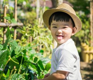 Smiling Boy Outside